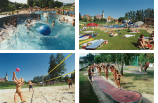 Römerbad Pischelsdorf mit Wellenbad, Liegewiese, Beachvolleyball und Minigolf